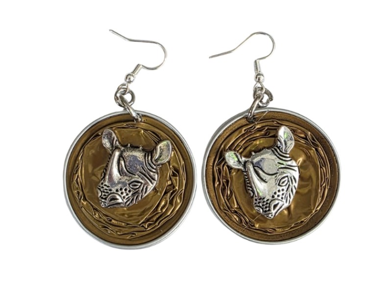 Coffee Pod Rhino Earrings